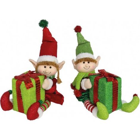 ELFO FLANDES SENTADO REGALO 38CM 2 SURT - EHLIS