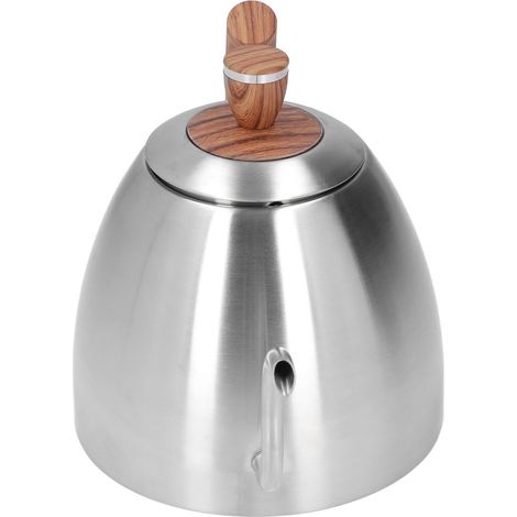 Bouilloire à filtre 800 ml, acier inoxydable durable et antirouille, poignée en bakélite, design ergonomique, bec verseur en col de cygne. (1/5)