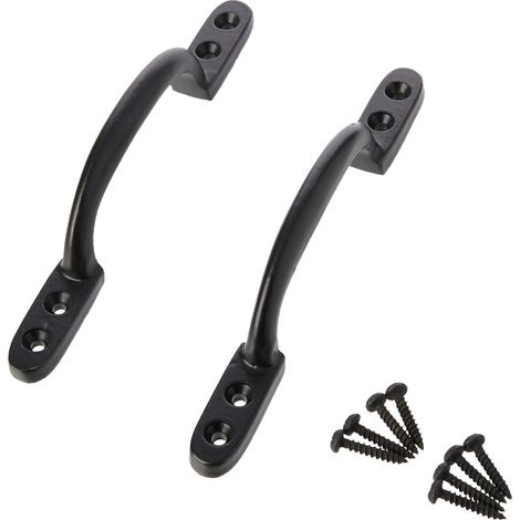 Bulk Hardware BH00060 Maniglia a D in Ferro Lavorato a Caldo, Nero, Set di 2 Pezzi (1/5)