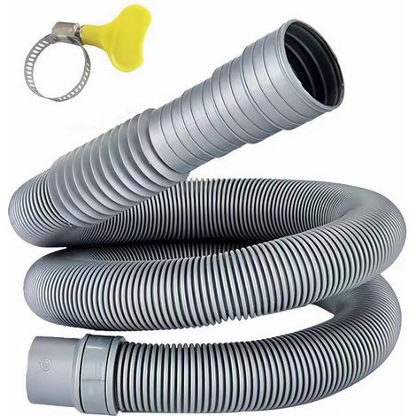 Tuyau D'extension Pour Machine à Laver - de Vidange D'évacuation Lave Vaisselle 2 m Universal Washing Hose Drain Dishwasher Extension set Including Connector Clamps Multifonction Pipe Eau (1/5)