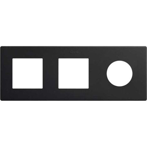 SIMON 270 Minimaler Rahmen mit 3 Elementen 1 Stecker + 2 Module mattschwarz 27190630-098
