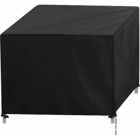 Garden Furniture Cover, Rectangular 420D Protective Cover, Tarpaulin Cover, Waterproof, Weatherproof, for Garden Table Chairs and Furniture Sets, Black, 120 x 60 x 90 cm (1/5)