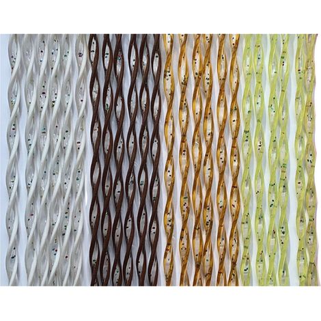 TENDA ELICOIDALE 'LUNA' cm. 125 x 230 - bianco op./traspar.  - MADE IN ITALY
