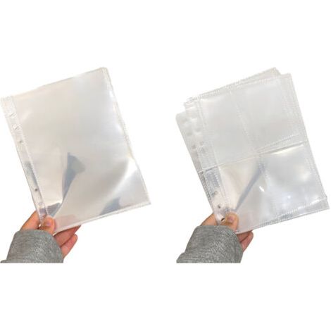 Classeur à anneaux A5 avec porte-cartes photo (6 trous), pochette ultra-transparente, pages recto-verso, protection photo. (1/5)