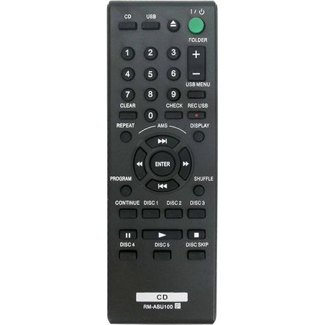 Télécommande de remplacement RM-ASU100 compatible avec le lecteur CD Sony CDP-CE500 (1/4)