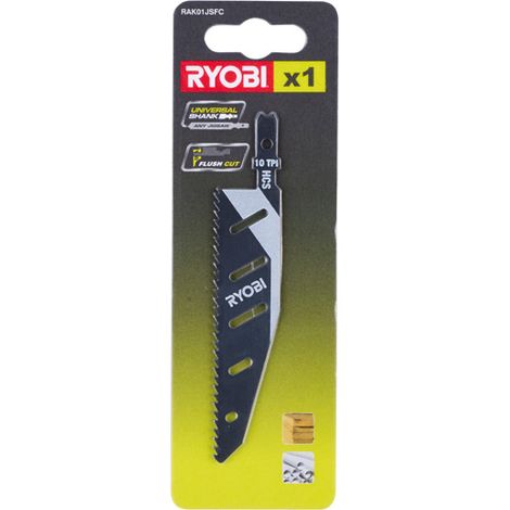 Ryobi Jigsaw Flush Cut Blade suitable for Wood & Plastic (10TPI) RAK01JSFC