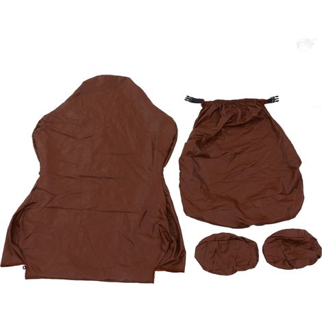Housse de chaise gaming, protection intégrale, élastique, confortable, imperméable, housse de chaise d'ordinateur en PU noir, convient à une utilisation à domicile et au bureau, marron foncé. (1/5)