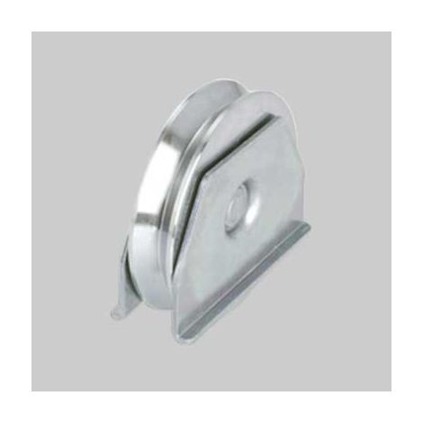 RUOTA CON SUPPORTO LATERALE PER CANCELLI GOLA Y 120 mm