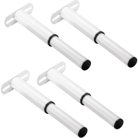 Quatre pieds de meubles réglables, pieds de support pour canapé-lit, pieds de meubles en métal, pieds d'armoire, pieds de table basse, 18 cm 7,1 pouces, blanc. (1/5)
