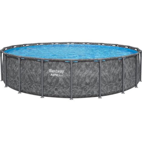 Bestway Piscine hors sol tubulaire ronde Bestway APX 365 610 x 132 cm gris sans accessoires (1/5)
