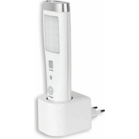 Notfall-Induktions-Taschenlampe, Präsenzmelder, Taschenlampe, Erkennungswinkel 60°, 15 LEDs, wiederaufladbarer Akku, Weiß (1/4)
