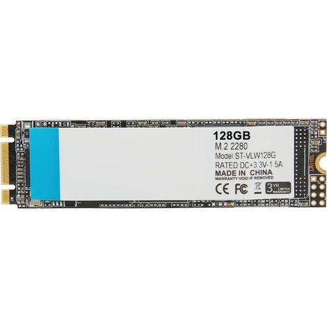 SSD interne gaming M.2 2280 SATA III 6Gb/s 3D TLC NAND 500/450Mo/s disque SSD pour ordinateur de bureau portable carte mère 128Go (1/5)