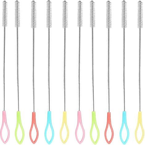 Straw Brushes, 10 Pcs Straw Cleaning Brush, Bottle Brush, Fine Brush, Test Tube Brush, Straw Tube Cleaner (1/5)