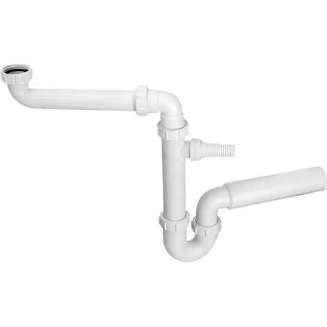 sifón fregadero mcalpine hc7hc13 salida horizontal diseño compacto (1/2)