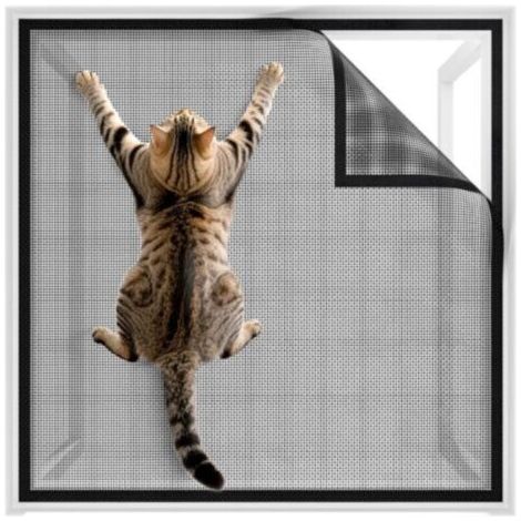 Filet pour chat ne nécessite pas de perçage, 100130cm, robuste et découpable, utilisé pour les fenêtres pour empêcher les moustiques et les chats (1/5)