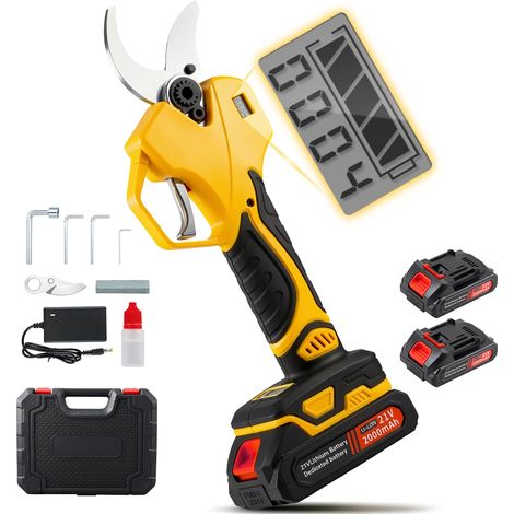 Sécateur Électrique Set sans Fil avec Écran 21V/2×2000mAh (1/5)