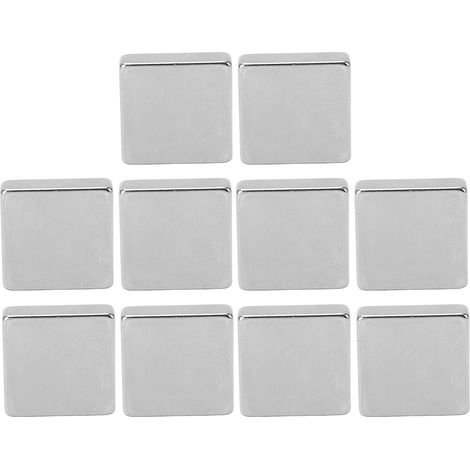 10 aimants en néodyme, aimants puissants, design attrayant, couleur argent brillant, aimants en terres rares pour projets de bricolage au bureau (1/5)