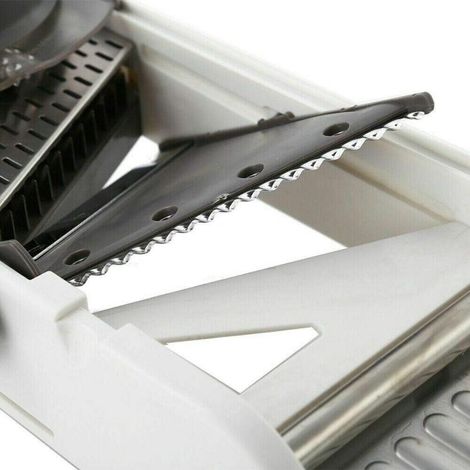 Affettatrice per verdure regolabile, 18 tipi, affettatrice per verdure professionale in acciaio inox, affettatrice per verdure multifunzionale, affettatrice per frutta e verdura, affettatrice per waff (1/4)