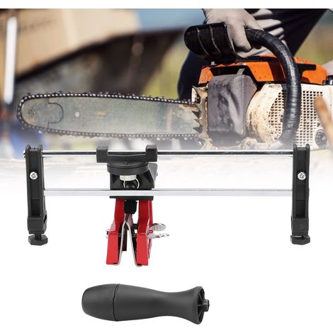 Affûteur de chaîne manuel portable pour tronçonneuse, monté sur barre métallique (1/5)