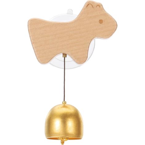 Commercial Bell Wooden Door Chime Bells Hanging Door Bell Metal Bell with Suction Cup for Door Opening Dog Decoration (1/5)
