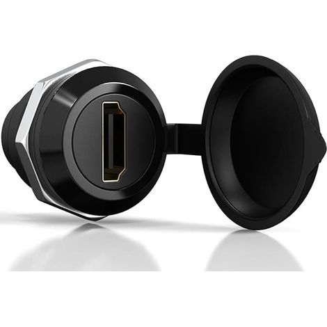 1 pièce Connecteur de coupleur de Montage sur Panneau HDMI, connecteur d'affichage HDMI 2.0 Femelle vers Femelle prenant en Charge la résolution 4K pour Moniteur TV projecteur (1/5)