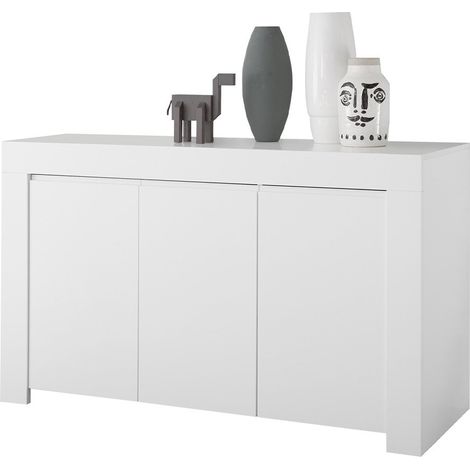 credenza "firenze" 3 ante bianco opaco, 138x81x42 cm (1/4)
