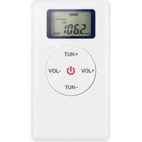 Mini Radio FM, Radio FM Portable à réglage numérique stéréo avec Boucle arrière, Longe, écouteurs, pour la Maison/Voiture/Sport/extérieur (1/5)
