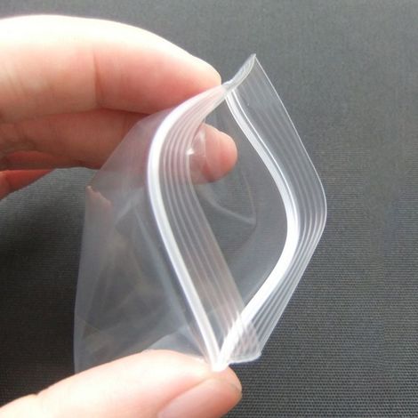 [Snack Storage Bags] 100pcs Sachets Zip PE Étanches Transparent Anti-Fuite Pour Stockage Aliments, Notes, Objets Domestiques (1/5)