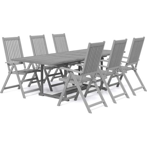 Maison Exclusive - Ensemble à manger de jardin 7 pcs Bois d'acacia solide (1/5)