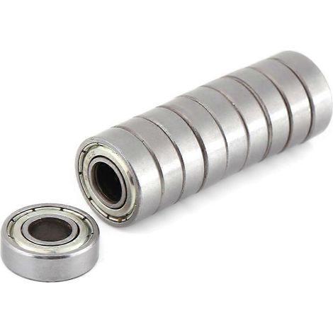 10 Stück hitzebeständige, langlebige Mehrzweck-Miniaturkugellager aus Stahl 698ZZ (8x19x6mm)