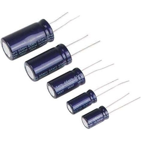 Condensador químico radial de 1µF / 100V