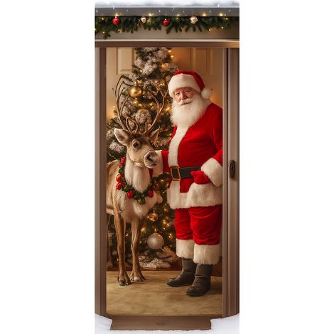 Copriporta decoro natalizio "Door Curtain" 90 x 215 cm -Stile 6 (1/5)