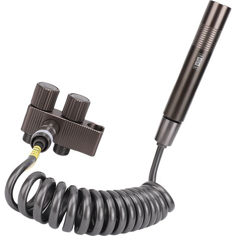 Kit pulvérisateur bidet portable en cuivre noir double commande polyvalent robinet toilettes mural (1/4)