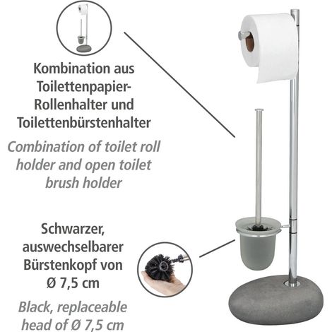 WENKO, Stand WC-Garnitur Pebble Stone Grey (1/5)