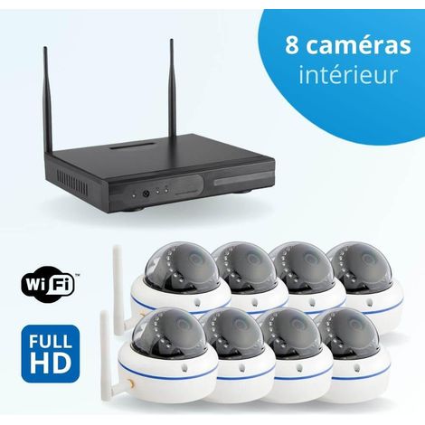 Kit vidéo-surveillance WIFI 8 caméras Full-HD+ (3Mp) 2304x1296 - intérieur (1/3)