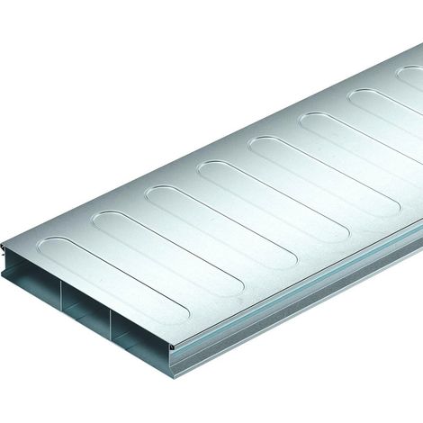OBO Bettermann Goulotte de sol, 2 parties 3 compartiments 2000x250x38 Acier galvanisé Sendzimir, 7400279