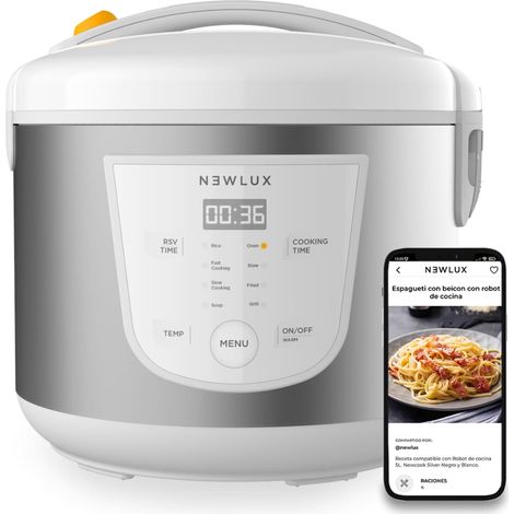 Newlux Robot de Cocina Blanco SmartChef V50 5L Programable