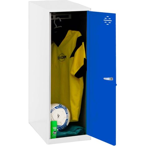 Simonrack Mini-Schrank in Weiß und Blau, gesichert (1/3)