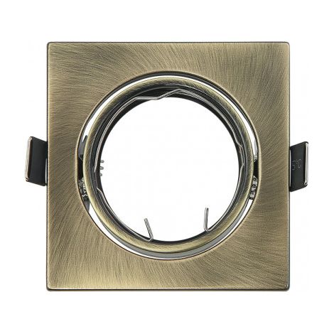 FAB 14428OC14  Orientare incassato. Magura 1xgu10 quadrato. Cuoio 2,5x8,2x8,2 Cm Taglio 7 Portalampade Inclusi