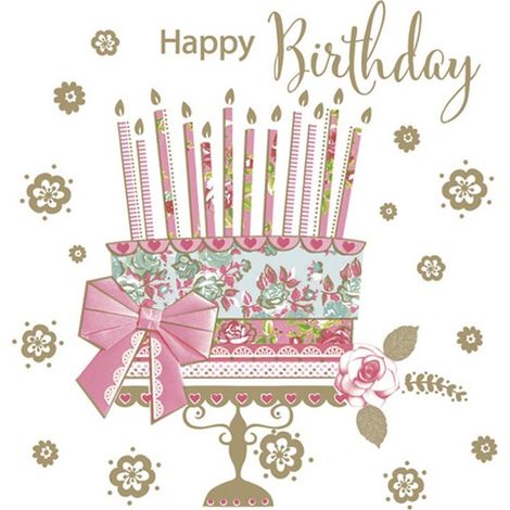 Tovaglioli con scritta "Buon compleanno" (33x33 cm, 20 pezzi)