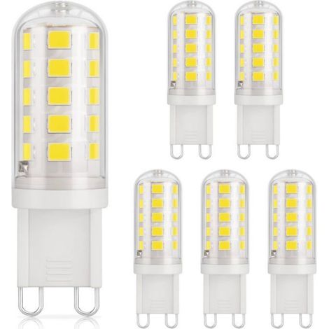 Ampoule LED G9 - - 3W Équivalent 30W Halogène - Blanc Froid 6000K - 410lm Non Dimmable - Lot de 6 Pièces (1/3)