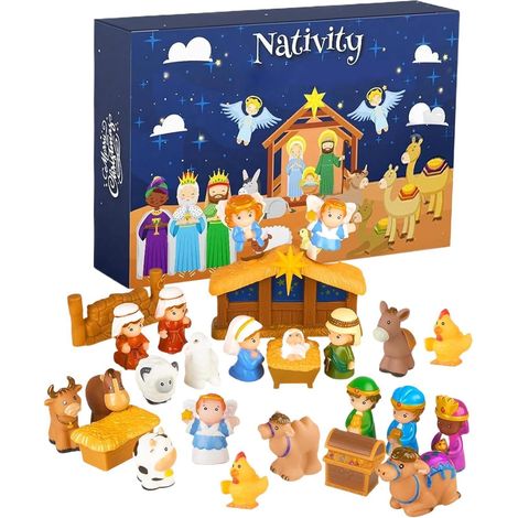 Calendario dell'Avvento 2026 di 25 giorni con presepe e decorazioni divertenti (1/5)
