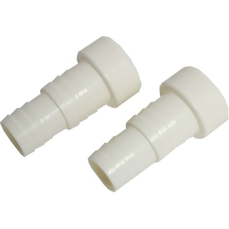 2x Adapter für Schwimmbadpumpe PVC-U 50 Schlauchtülle zum Kleben ABS 38 / 32 x 50 mm (1/5)