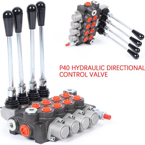 Senderpick – Distributeur hydraulique directionnel P40 à 4 voies – Pression max 3600 PSI – Débit 13 GPM – Contrôle manuel, pneumatique, hydraulique, électrique (1/5)