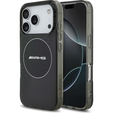 Funda AMG de doble capa transparente con acabado ahumado y MagSafe para iPhone 17 Pro, color negro. (1/5)