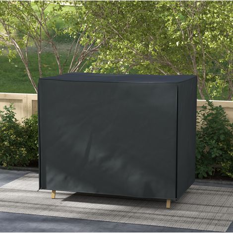 Copertura per altalena da giardino 220x125x172 cm Oxford nera impermeabile FloraGrace (1/5)