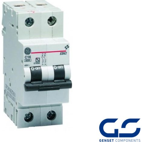 Interruptor Magnetotérmico 1P+N 10A curva C 6KA General Electric (674058)