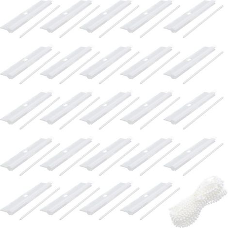 Stores vénitiens de 89 mm avec panneaux suspendus sans couture (24 ensembles), chaîne à perles blanches, accessoires de rideaux de 10 mètres. (1/5)