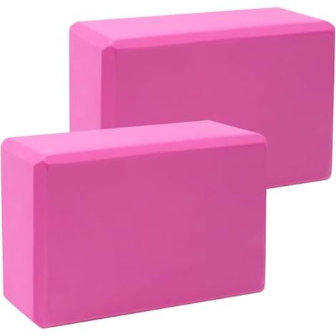 Lot de 2 blocs de yoga en mousse EVA légère haute densité, antidérapante, amélioration de la force, flexibilité, pour yoga, pilates, méditation (1/4)