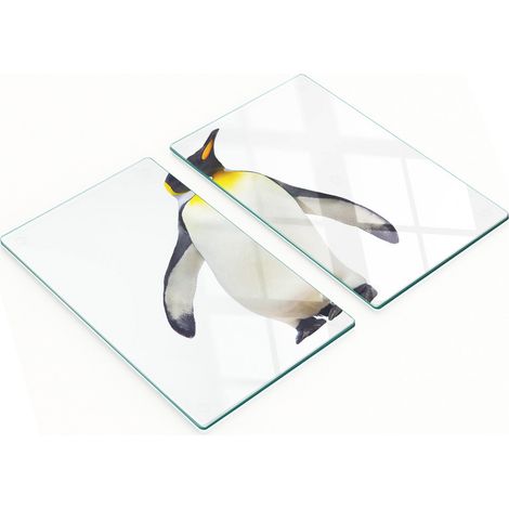 Penguin Multifunktionale dekorative Küchenbretter aus gehärtetem Stahl, 2 x 30 x 52 cm (1/5)